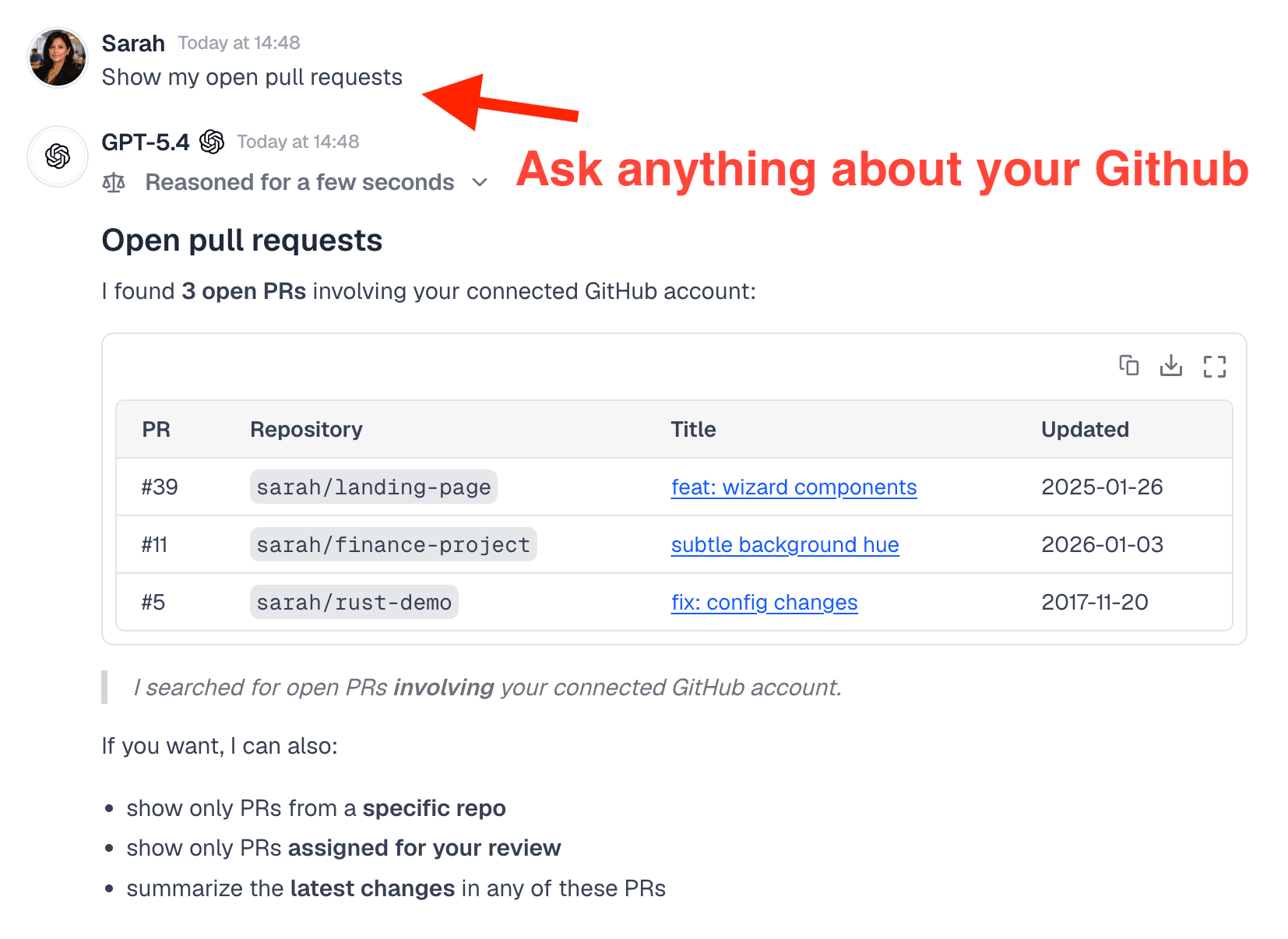 Repositories und Issues in einfachen Worten durchsuchen