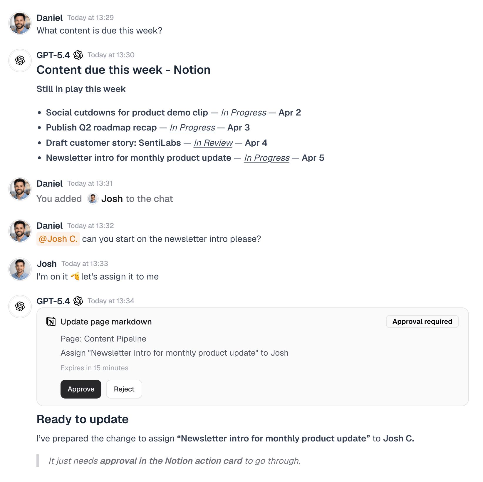 Workflows Notion dans Menturi